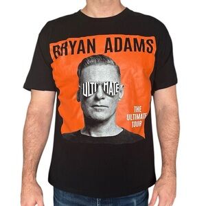 Black Bryan Adams 2018 tour Tee shirt